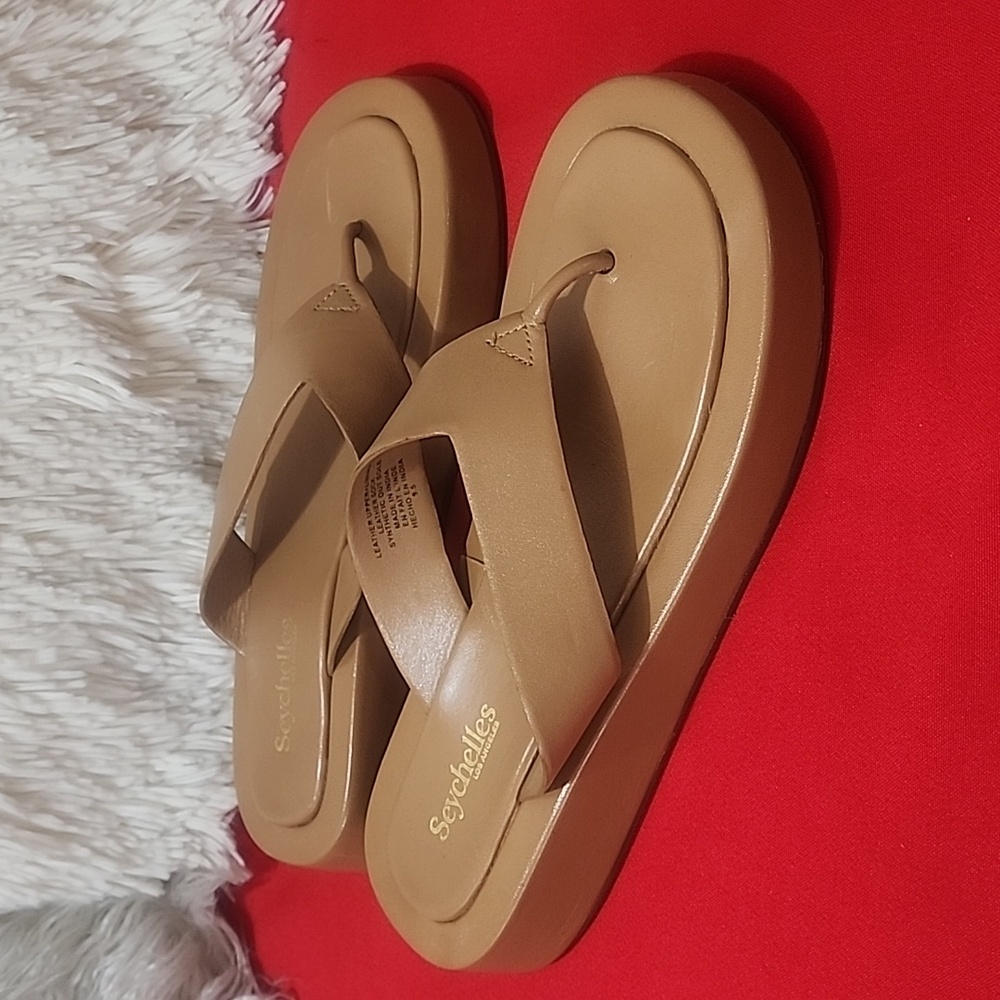 Seychelles Nautical Leather Women's Brown Sandals - Picture 3 of 8